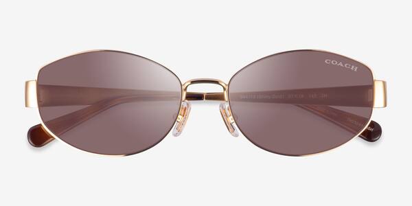 Shiny Gold Coach HC7192D Cdp44 -  Metal Sunglasses
