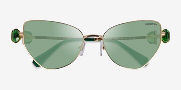Gold Swarovski SK7003 -  Metal Sunglasses