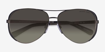 Gunmetal Black Michael Kors MK5004 Chelsea -  Metal Sunglasses