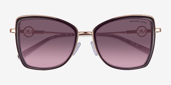 Rose Gold Cordovan Michael Kors MK1067B Corsica - Metal Sunglasses Rose Gold Cordovan Michael Kors MK1067B Corsica - Metal Sunglasses