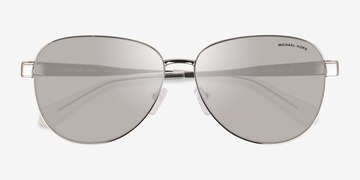 Silver Michael Kors MK1160 Biarritz -  Metal Sunglasses