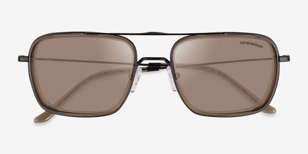 Matte Black Green Emporio Armani EA2162 -  Metal Sunglasses