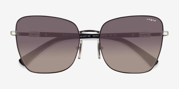 Top Black Silver Vogue Eyewear VO4277SB -  Metal Sunglasses