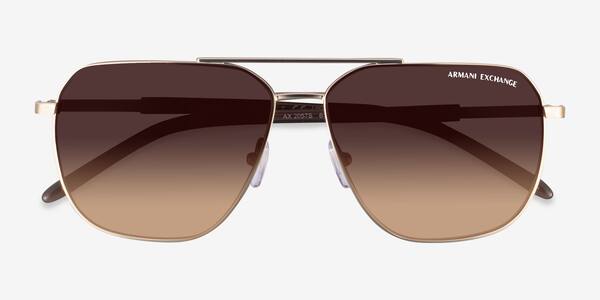 Matte Pale Gold Armani Exchange AX2057S -  Metal Sunglasses