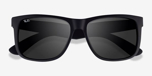 Matte Black Ray-Ban Justin -  Plastique Sunglasses