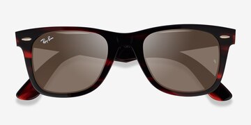 Striped Red Ray-Ban Wayfarer Change -  Acetate Sunglasses