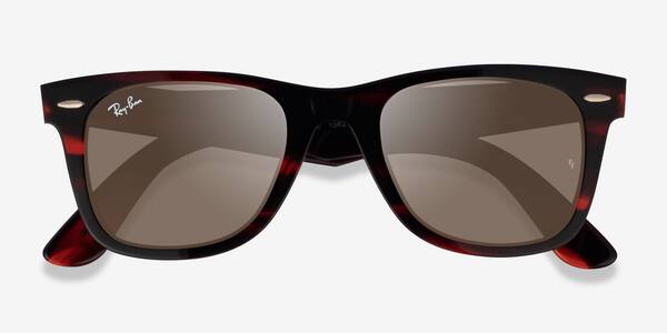 Striped Red Ray-Ban RB2140 -  Acétate Sunglasses