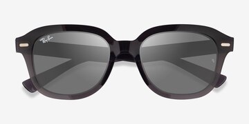 Clear Dark Gray Ray-Ban RB4398 Erik -  Plastic Sunglasses