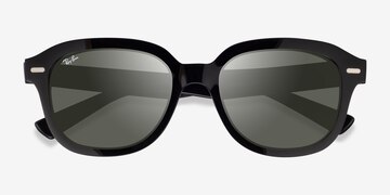 Shiny Black Ray-Ban RB4398 Erik -  Plastic Sunglasses