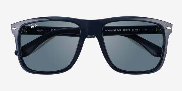 Bleu Ray-Ban RB4547 Boyfriend Two -  Plastique Sunglasses