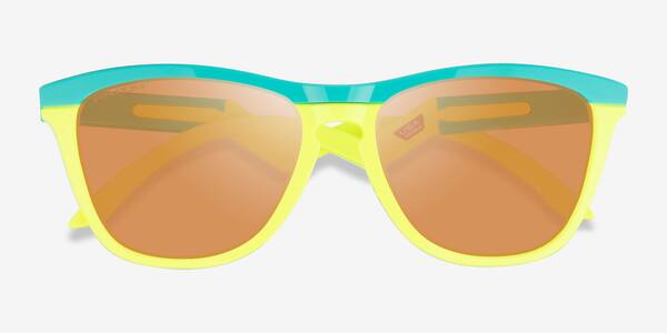 Green Yellow Oakley OO9289 Frogskins Tm -  Plastique Sunglasses