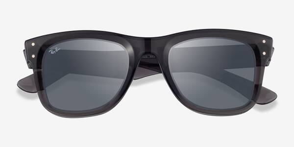 Transparent Dark Gray Ray-Ban RBR0502S Reverse -  Acetate Sunglasses