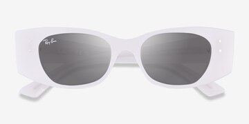 Shiny White Ray-Ban RB4427 Kat -  Eco Friendly Sunglasses
