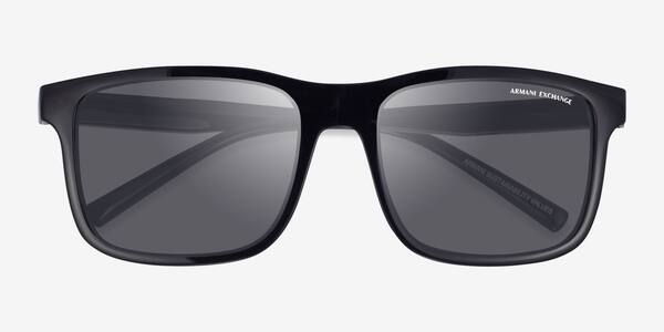 Shiny Black Armani Exchange AX4145S -  Eco-friendly Sunglasses