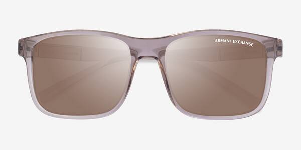 Shiny Transparent Brown Armani Exchange AX4145S -  Eco-friendly Sunglasses