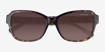 Écaille Noire Coach HC8232 L1010 -  Acétate Lunettes de soleil