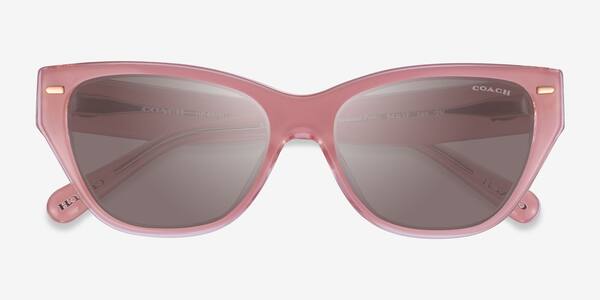 Transparent Pink Coach HC8370U Ch570 -  Acétate Sunglasses