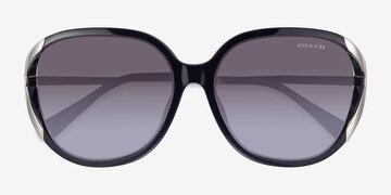 Matte Black Coach HC8396U CR620 -  Plastique Lunettes de soleil