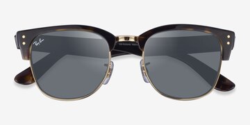 Tortoise Gold Ray-Ban Clubmaster Reverse -  Acetate Sunglasses