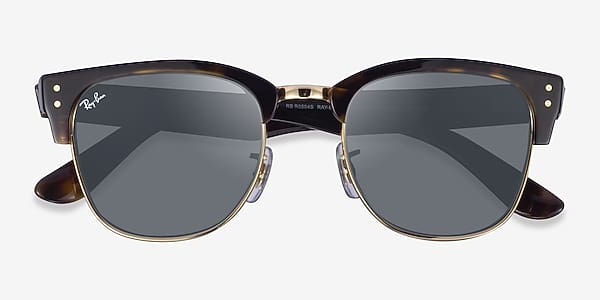 Tortoise Gold Ray-Ban Clubmaster Reverse - Acetate Sunglasses Tortoise Gold Ray-Ban Clubmaster Reverse - Acetate Sunglasses