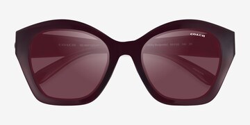 Milky Burgundy Coach HC8421U Cad31 -  Plastique Lunettes de soleil