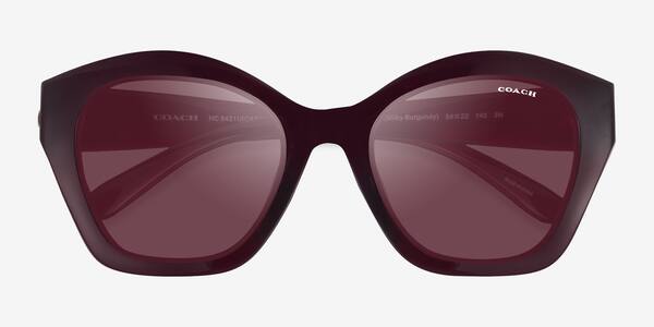 Milky Burgundy Coach HC8421U Cad31 -  Plastic Sunglasses