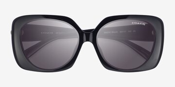 Noir Coach HC8422U Cad33 -  Plastique Lunettes de soleil