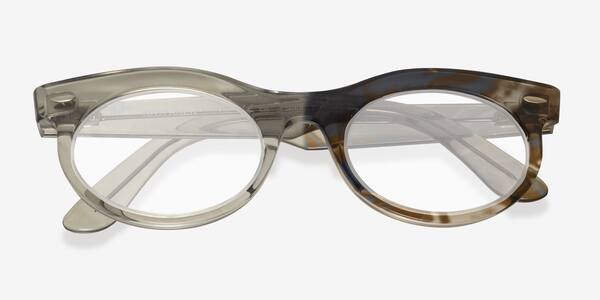 Photo Waves Gray Ray-Ban Wayfarer Oval Change -  Plastic Sunglasses