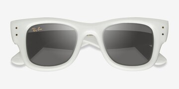 Polished White Ray-Ban RB4940 Wayfarer Puffer -  Plastic Sunglasses