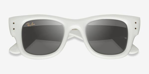 Polished White Ray-Ban Wayfarer Puffer -  Plastic Sunglasses