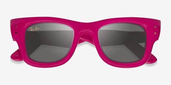 Polished Fucsia Ray-Ban Wayfarer Puffer -  Plastic Sunglasses