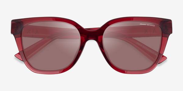 Shiny Transparent Cherry Armani Exchange AX4164SU -  Eco-friendly Sunglasses
