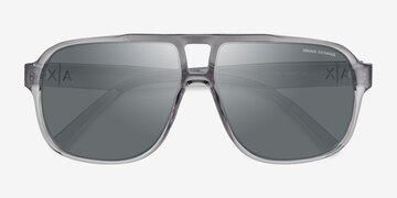 Shiny Transparent Gray Armani Exchange AX4104S -  Écoresponsables Lunettes de soleil