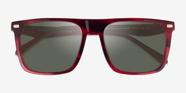 Striated Cherry Oak Coach HC8440U CBY95 -  Acetate Sunglasses