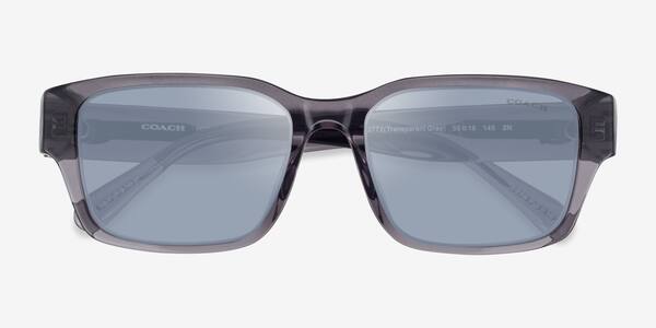 Transparent Gray Coach HC8441U CBY96 -  Acetate Sunglasses