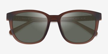 Matte Transparent Brown Coach HC8442U CCA00 -  Écoresponsables Lunettes de soleil