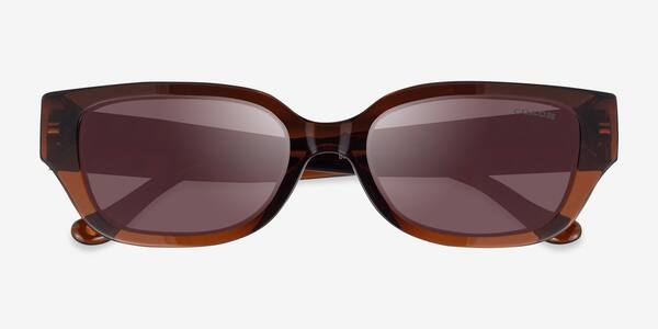 Transparent Brown Coach HC8439U CBZ52 -  Acetate Sunglasses