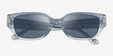 Transparent Light Blue Coach HC8439U CBZ52 -  Acétate Lunettes de soleil