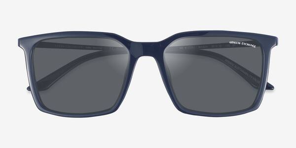 Shiny Blue Armani Exchange AX4170SU -  Metal Sunglasses