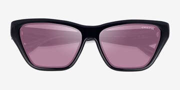 Black Coach HC8449U CDP33 -  Plastic Sunglasses