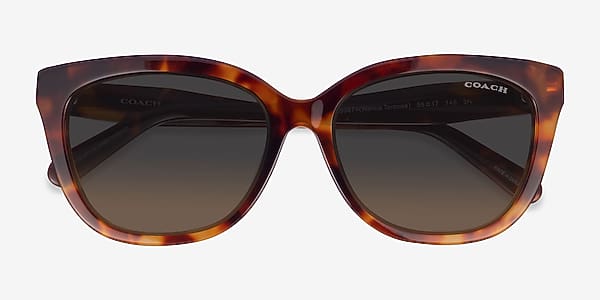 Walnut Tortoise Coach HC8453U CDP53 - Acetate Sunglasses Walnut Tortoise Coach HC8453U CDP53 - Acetate Sunglasses