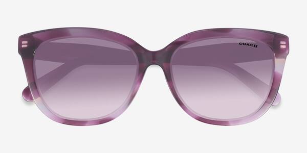 Purple Cosmo Tortoise Coach HC8453U CDP53 -  Acetate Sunglasses