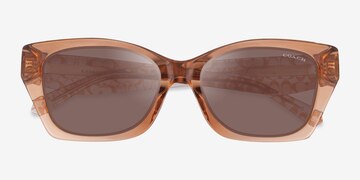 Transparent Brown Coach HC8451U Cdp49 -  Acetate Sunglasses