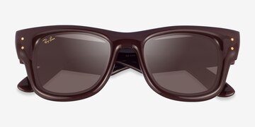 Dark Brown Ray-Ban RB4940 Wayfarer Puffer -  Plastic Sunglasses