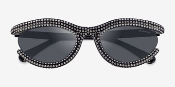Black Swarovski SK6006 -  Plastic Sunglasses
