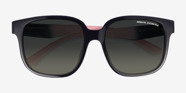 Shiny Black Armani Exchange AX4136SU -  Plastic Sunglasses