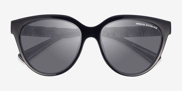 Shiny Transparent Gray Armani Exchange AX4148SU -  Plastique Lunettes de soleil