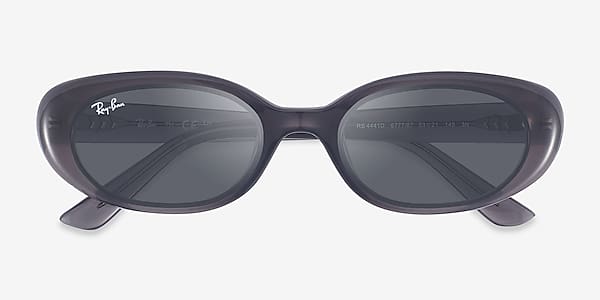 Transparent Dark Gray Ray-Ban RB4441D - Plastic Sunglasses Transparent Dark Gray Ray-Ban RB4441D - Plastic Sunglasses