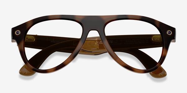 Shiny Havana Ray-Ban Meta (Gen 3) Aviator -  Plastic Ai-glasses