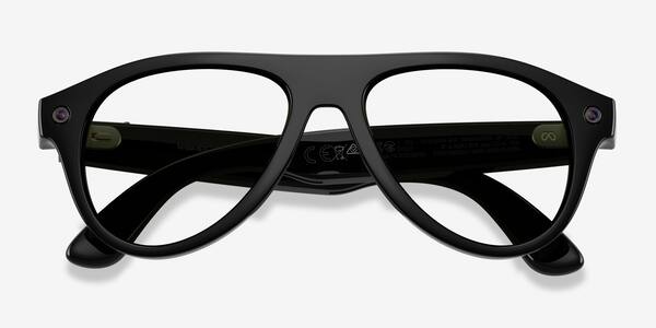 Shiny Black Ray-Ban Meta (Gen 3) Aviator -  Plastic Ai-glasses